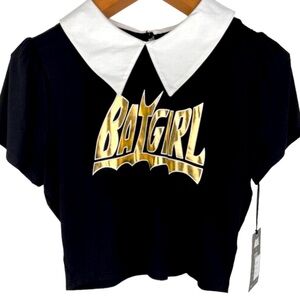 BATGIRL NWT BALACK CROPPED TOP